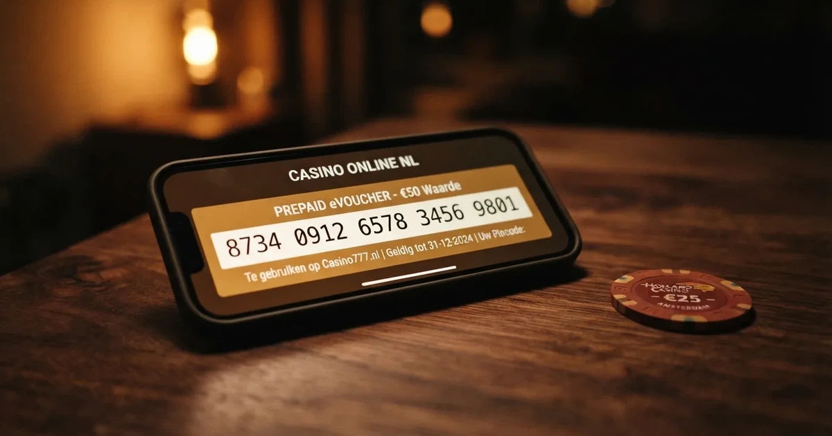 Een CashtoCode eVoucher met een 20-cijferige pincode op een smartphonescherm