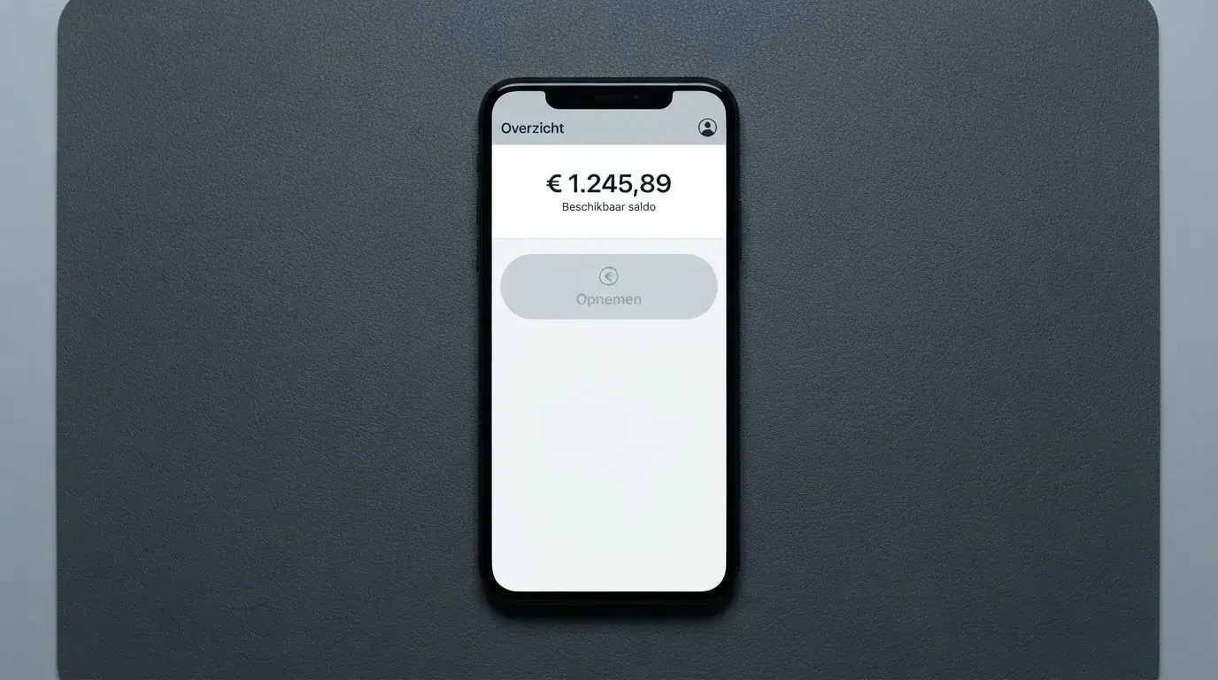 De Google Pay-app met een uitbetalingsknop die grijs en inactief is
