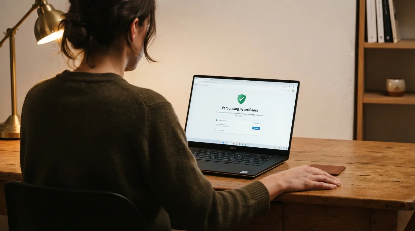 Weergave van een Ksa-vergunning op een casino-website