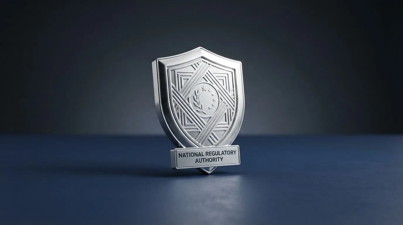 Het logo van de Kansspelautoriteit en het vergunningsnummer onderaan de website van een legaal online casino