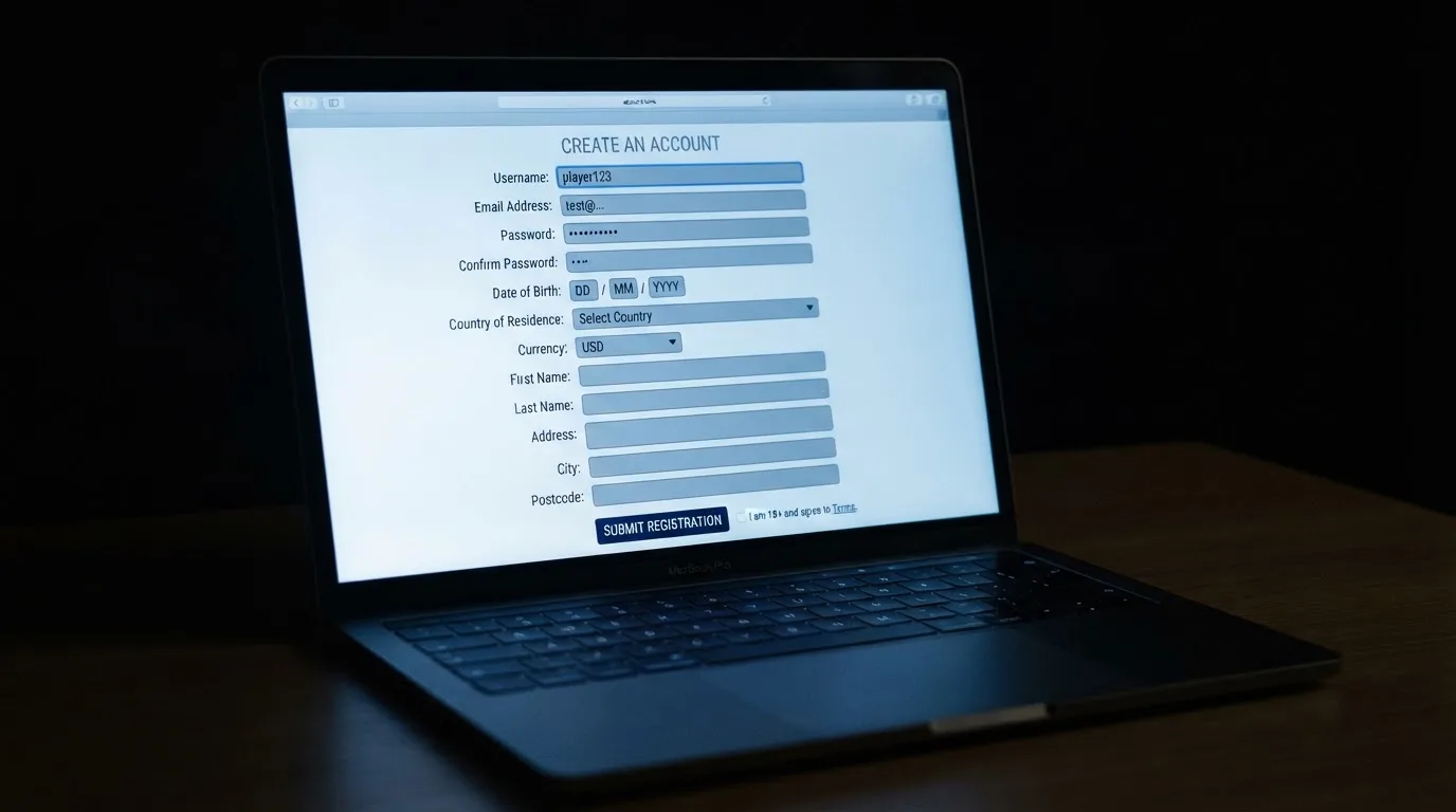 Een invulformulier op een goksitescherm waar duidelijk onvolledige persoonsgegevens worden ingevuld, zonder verificatiemelding.