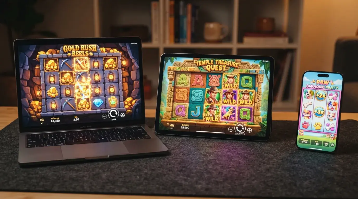 Een overzicht van de populairste Megaways-gokkasten naast elkaar, met titels als Bonanza, Gonzo's Quest Megaways en The Dog House Megaways op casino-schermen